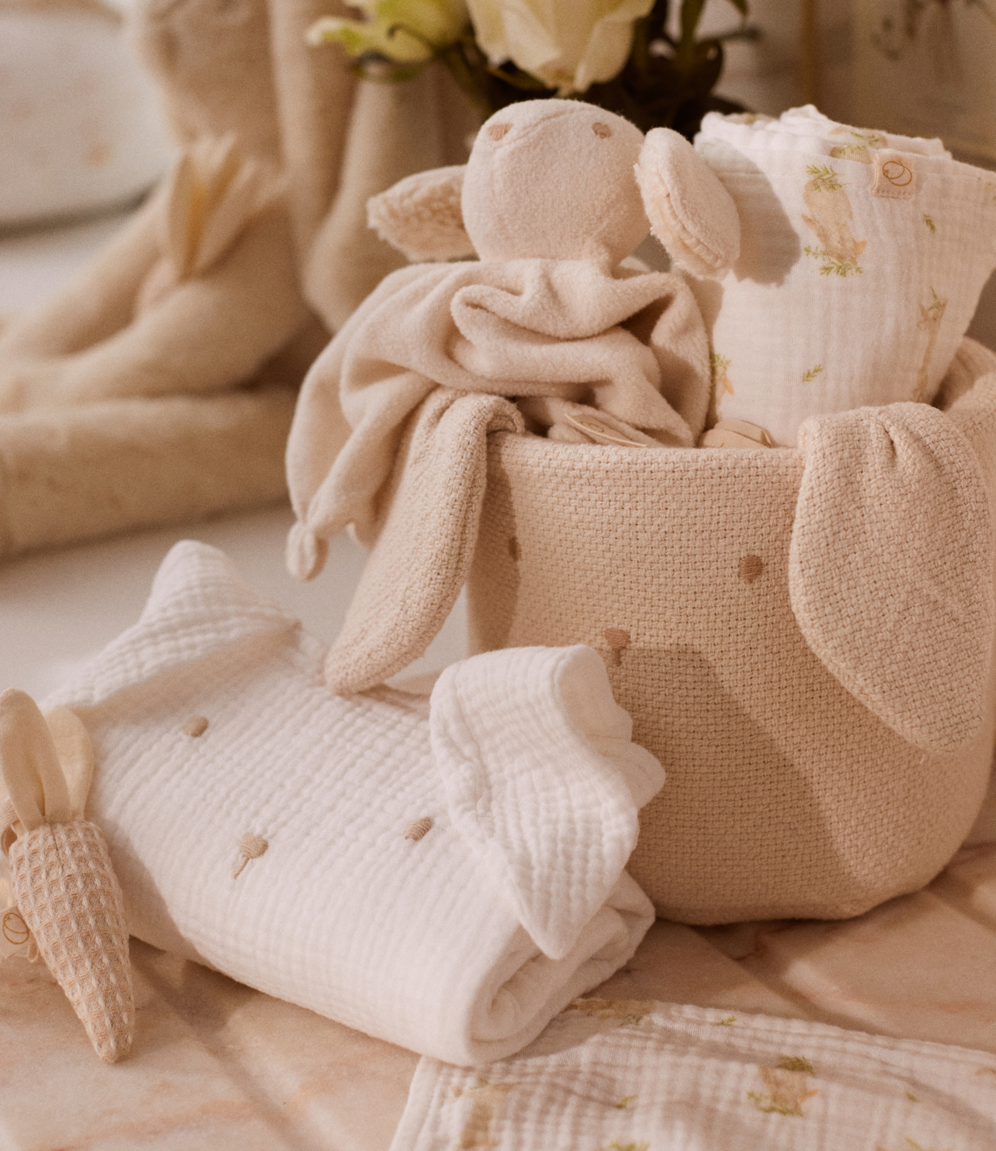 Muslin Cloths Set of 3 | Clothing | Clothes | Off-white, Print rabbits, Wheat
